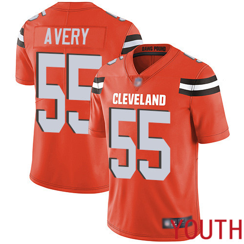 Cleveland Browns Genard Avery Youth Orange Limited Jersey #55 NFL Football Alternate Vapor Untouchable